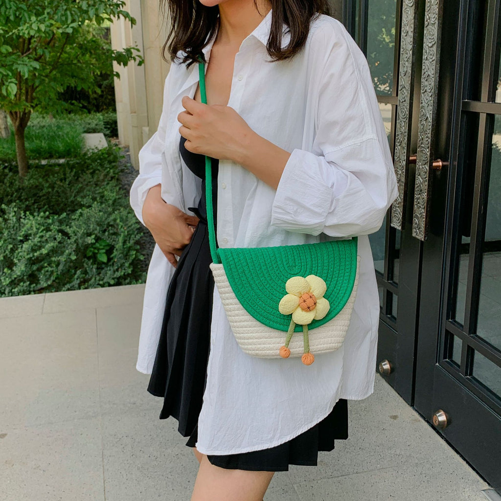 Flower Straw Bag