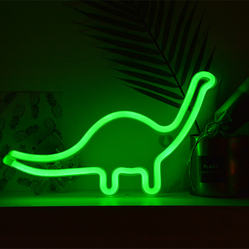 Dinosaur and Dolphin Neon Light
