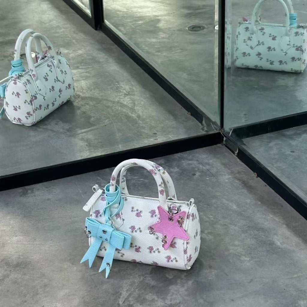 Floral Bag With Bow Accessory