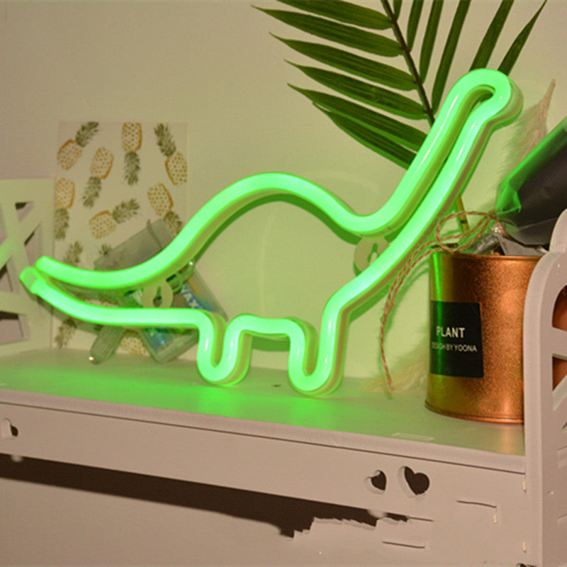 Dinosaur and Dolphin Neon Light