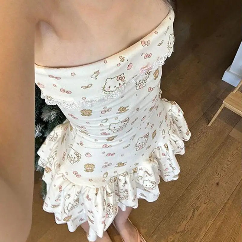 Kawaii Y2K Slim-Fit Dress