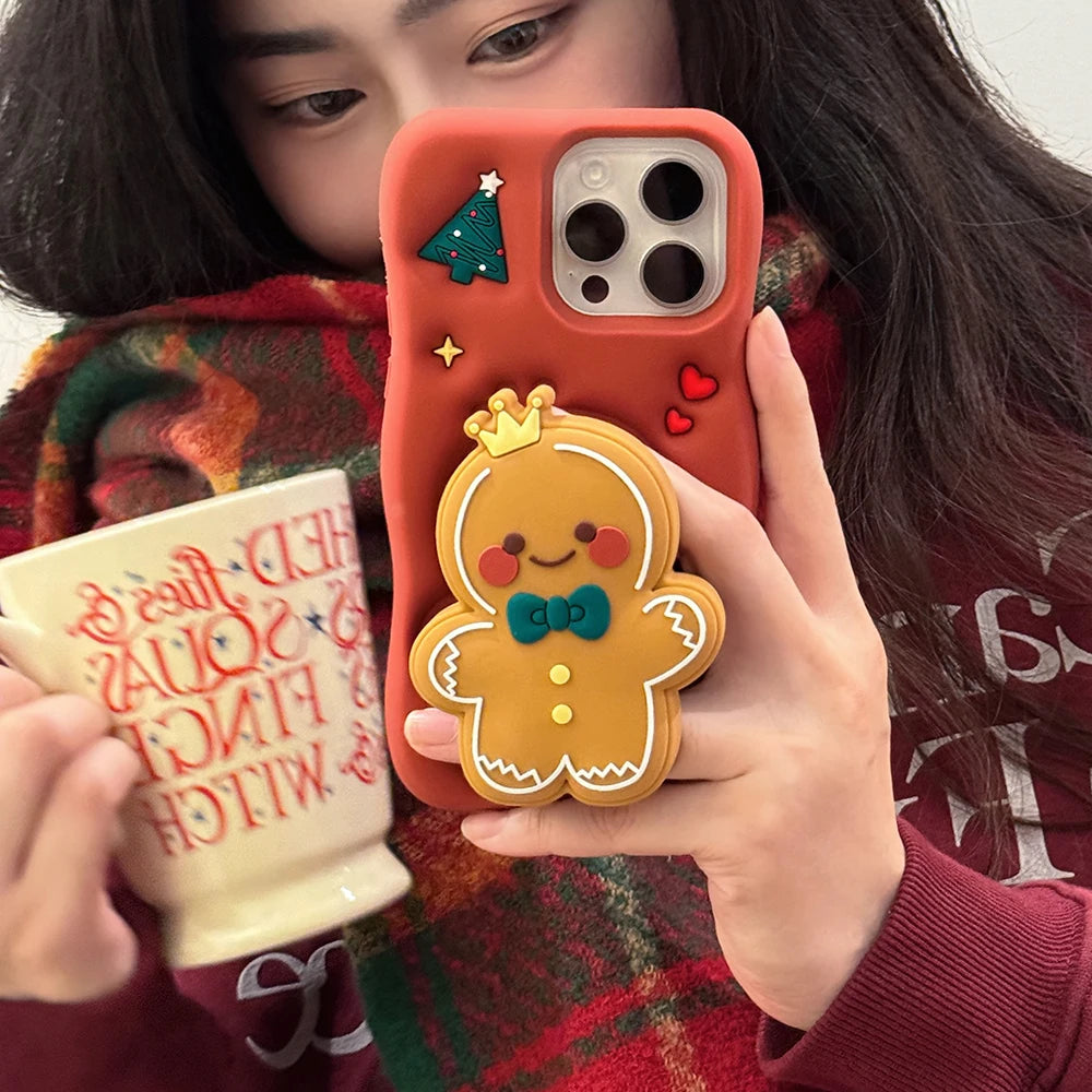 Gingerbread Man Kawaii Christmas Phone Case