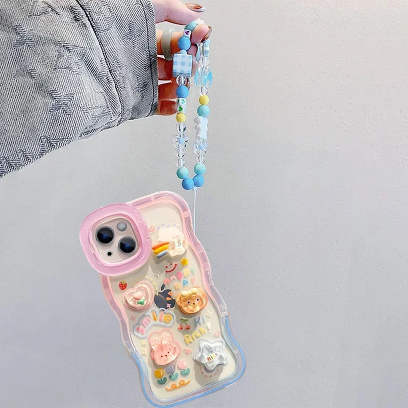 Bead Bracelet Chain Phone Holder Case