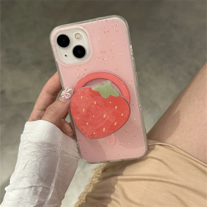 Strawberry Magnetic Phone Grip Holder