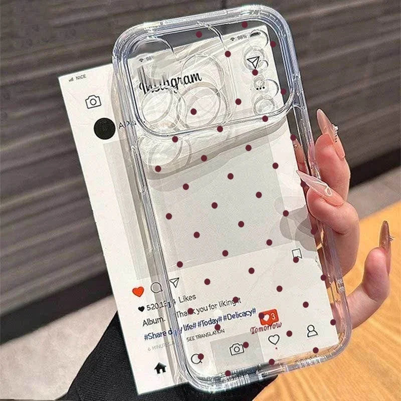 Love Heart Bow Polka Phone Case