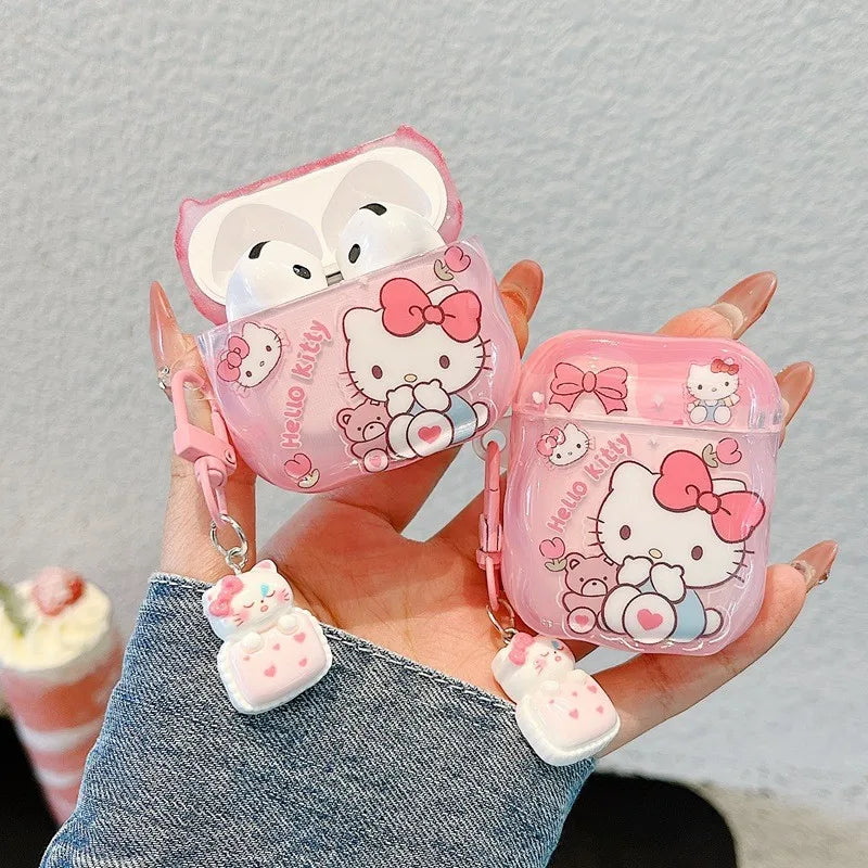 Pink Bow Kawaii Airpods Case