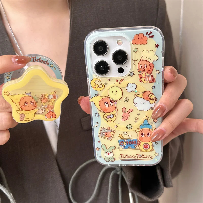 Kawaii Cartoon Star Baby Magnetic Phone Case