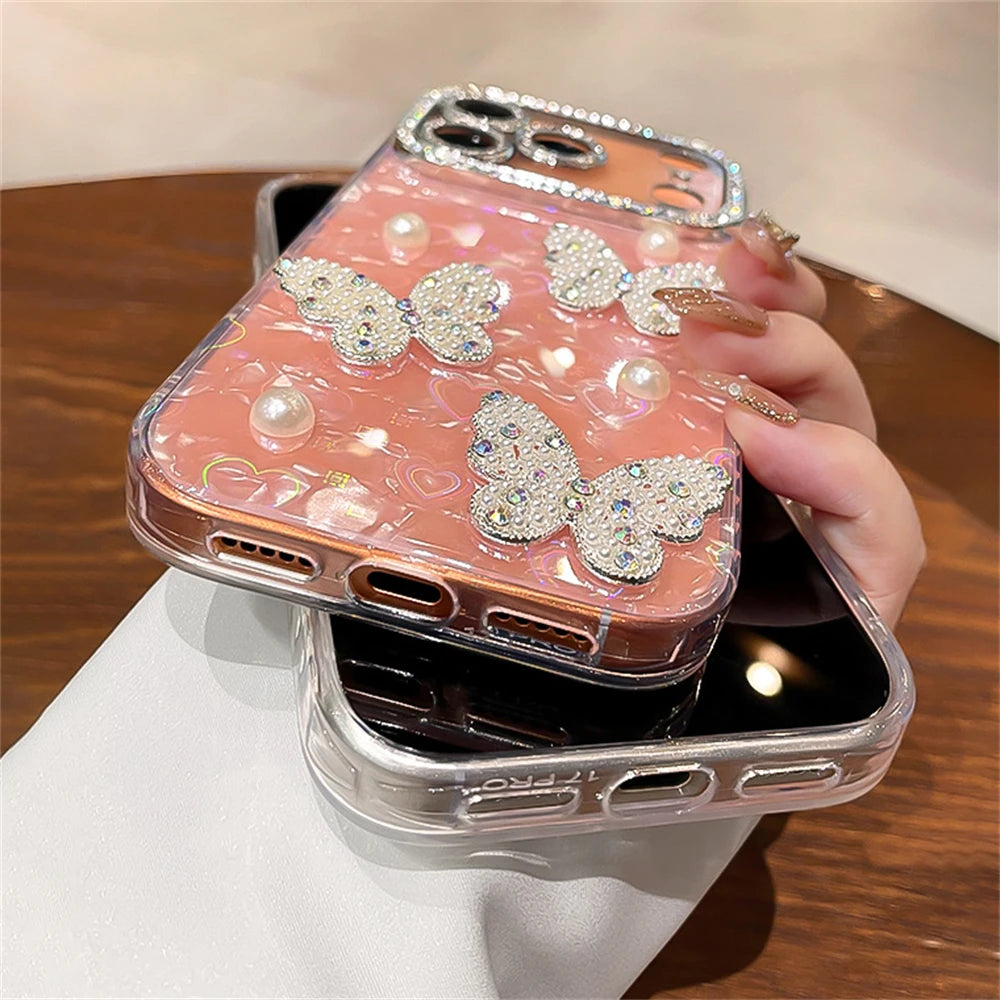 Butterfly Rhinestone Phone Case