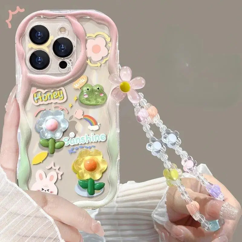 3D Cartoon Cute Flower Phone Case