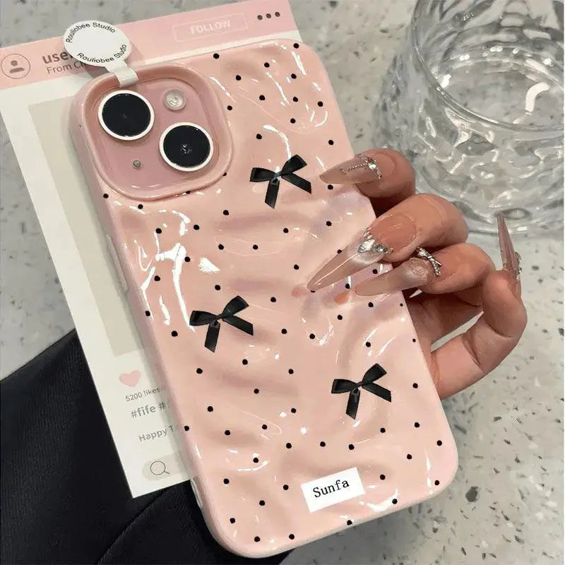 Black Bow Coquette Phone Case