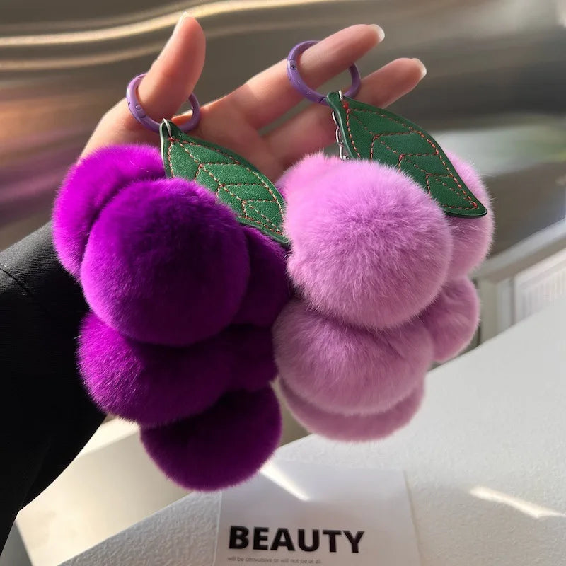 Fluffy Fruit Keychain
