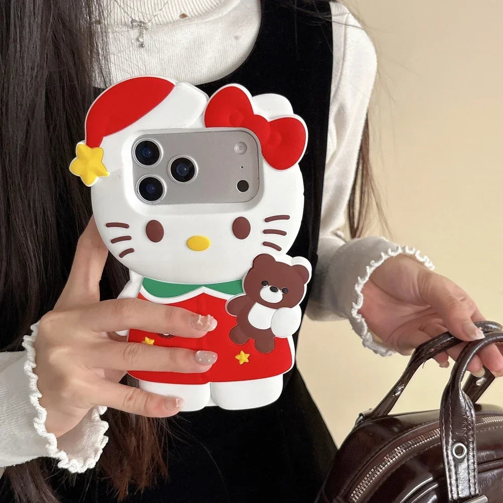Cute Cartoon Christmas 3D Phone Case