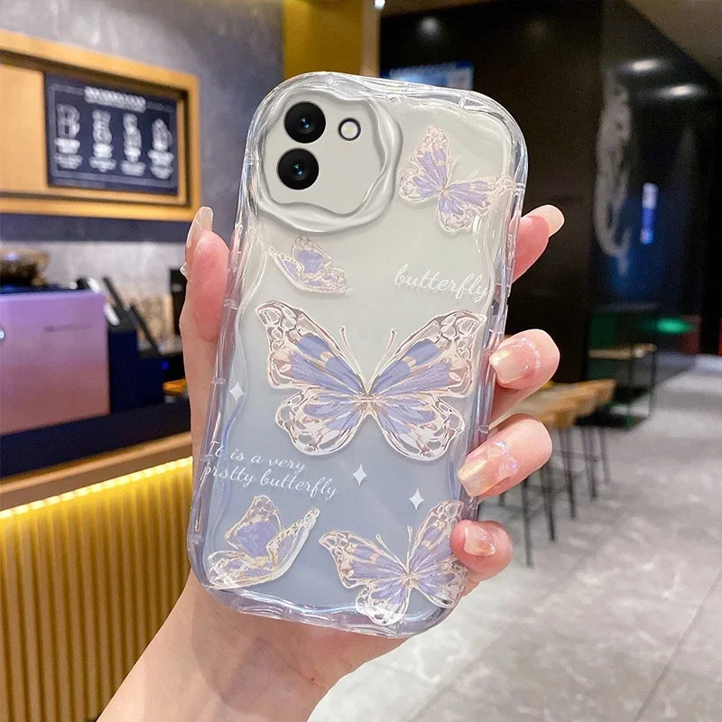 Butterfly Flower Wrist Chain Phone Case