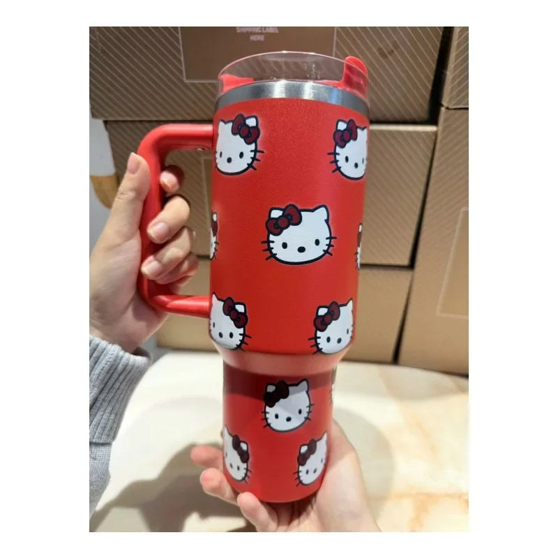 Kawaii Cup with Handle Straw Cup