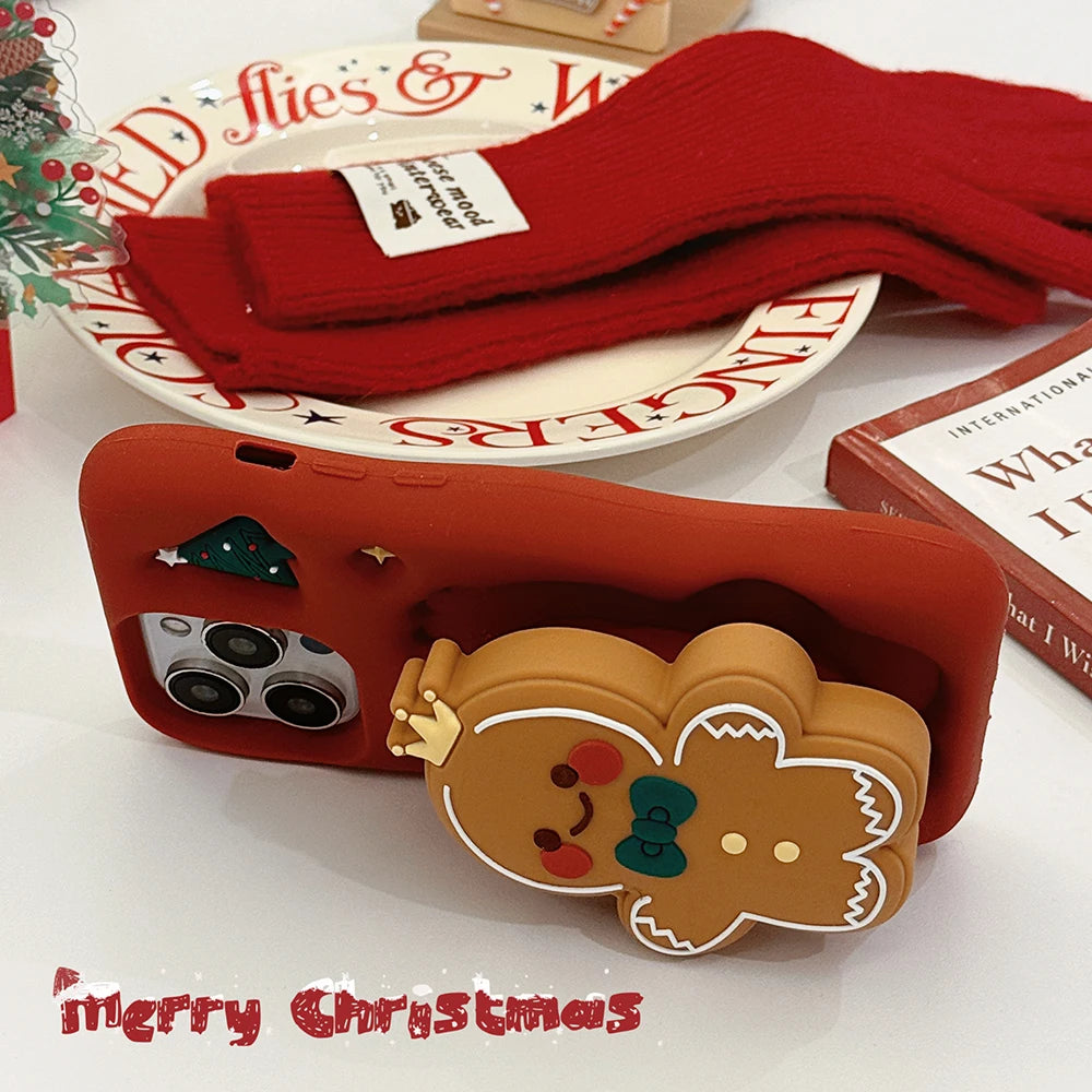 Gingerbread Man Kawaii Christmas Phone Case