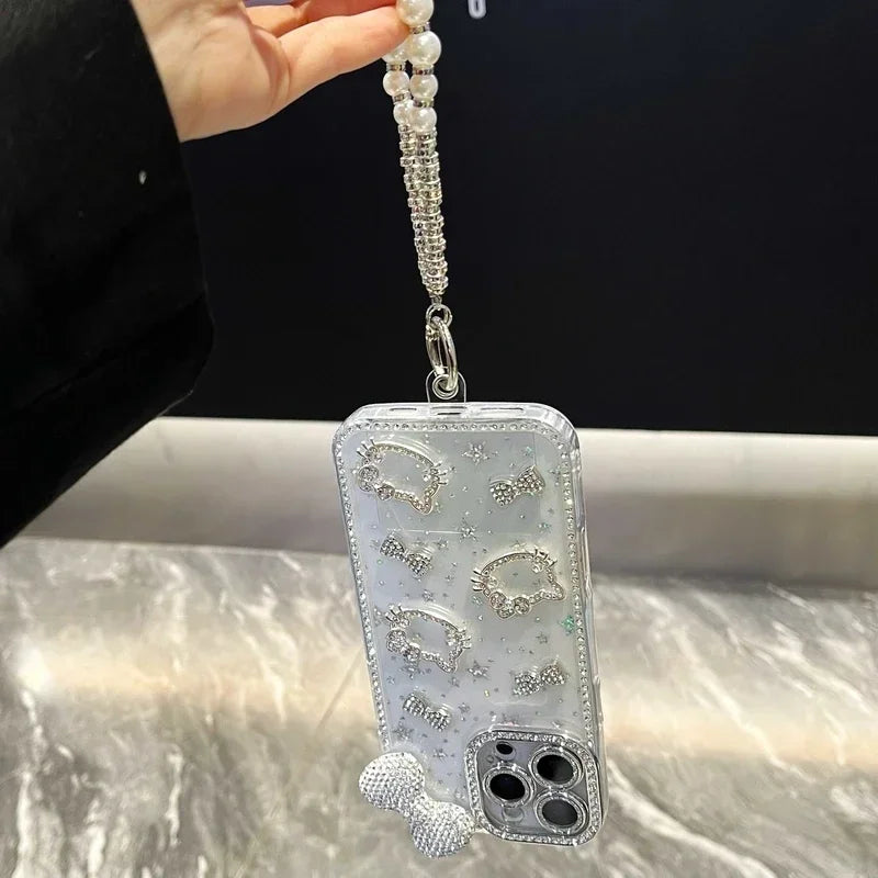 Silver Rhinestone Phone Case
