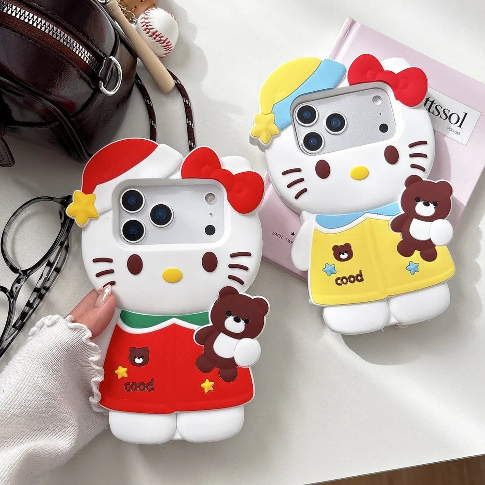 Cute Cartoon Christmas 3D Phone Case
