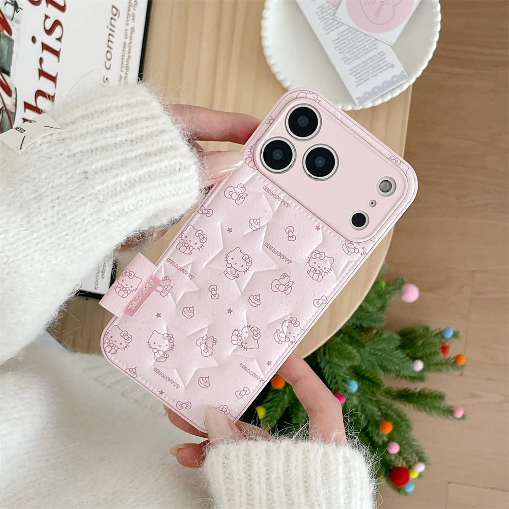 Cute Pink 3D Leather Phone Case