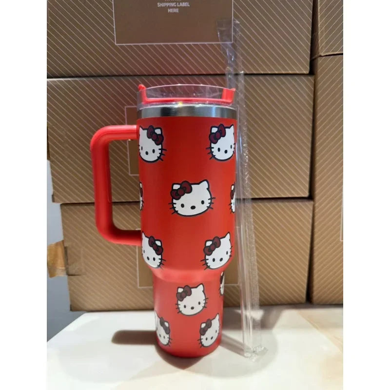 Kawaii Cup with Handle Straw Cup