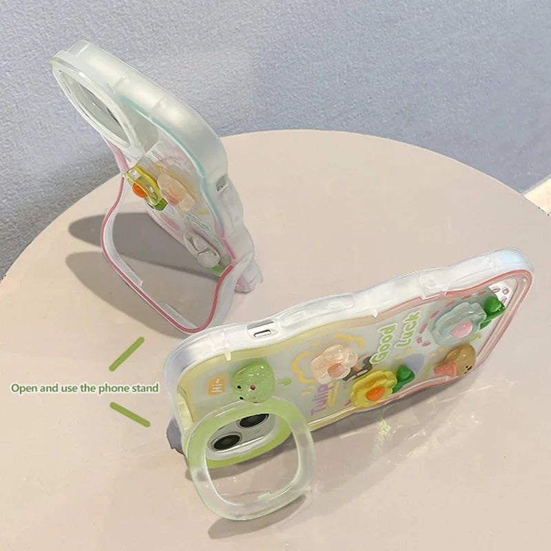 Flower Bracelet Chain Phone Holder Case