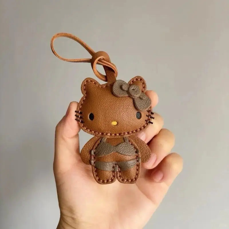 Hawaii Summer Beach High End Leather Backpack Keychain Pendant