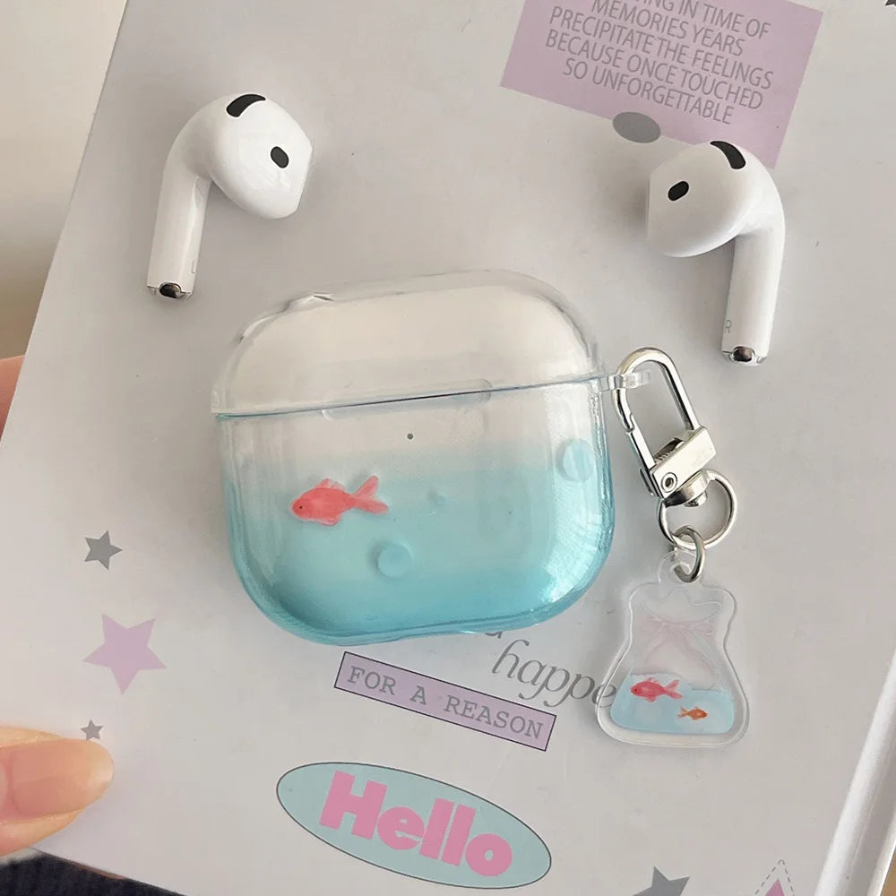 Goldfish Transparent Gradient Airpods Case