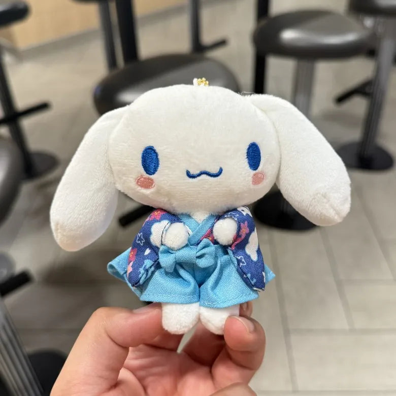 Cute Sakura Kimono Plush Pendant Keychain