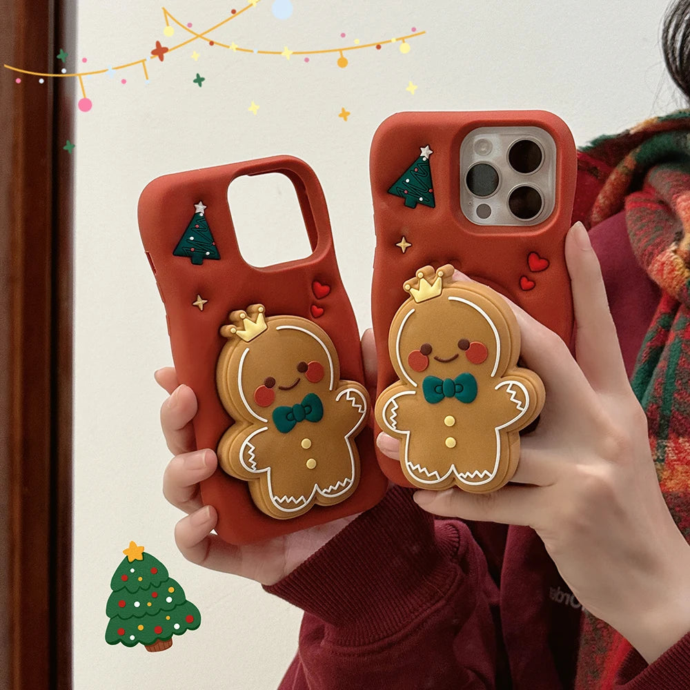 Gingerbread Man Kawaii Christmas Phone Case