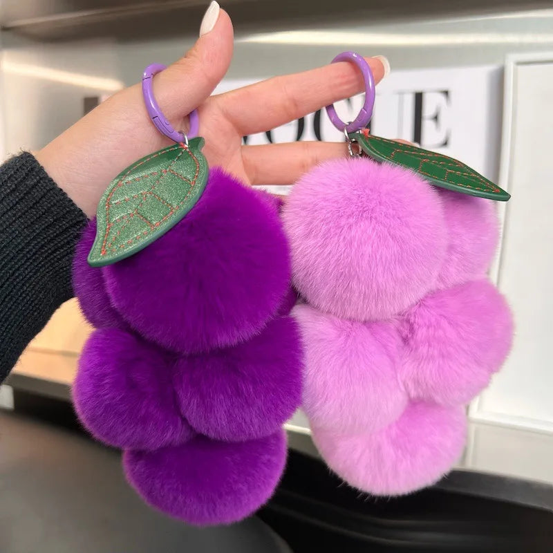 Fluffy Fruit Keychain
