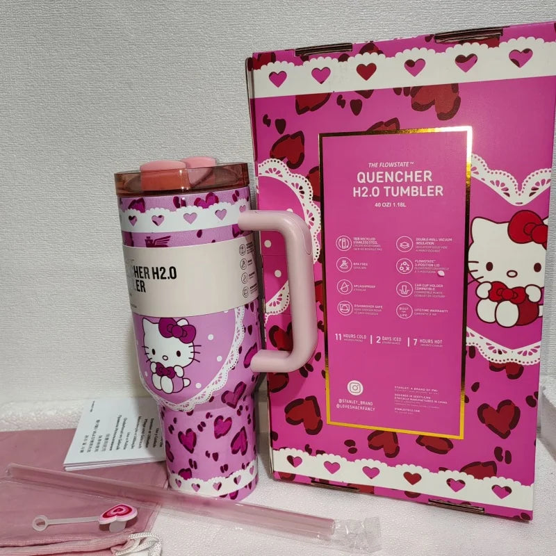 Kawaii Cup 40oz Quencher Tumbler With Handle