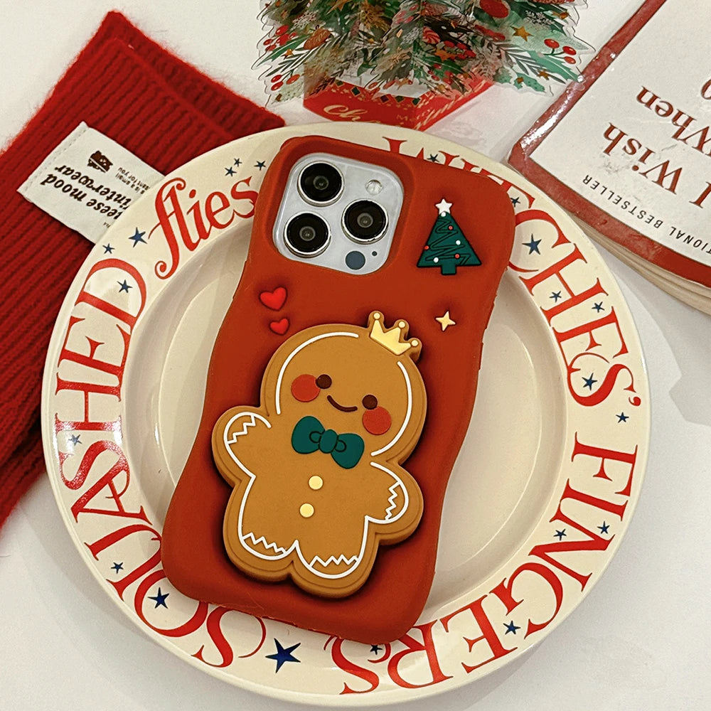 Gingerbread Man Kawaii Christmas Phone Case