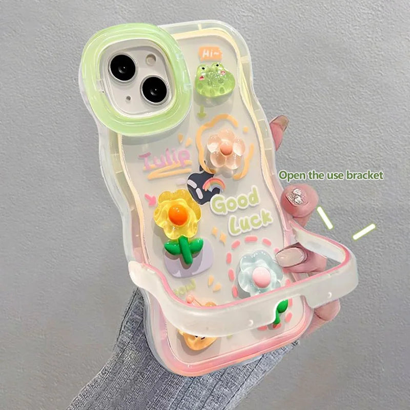 Flower Bracelet Chain Phone Holder Case