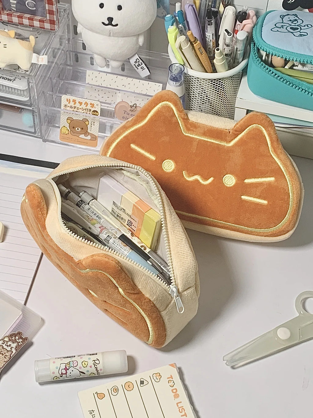 Cute Caramel Cat Plush Bag