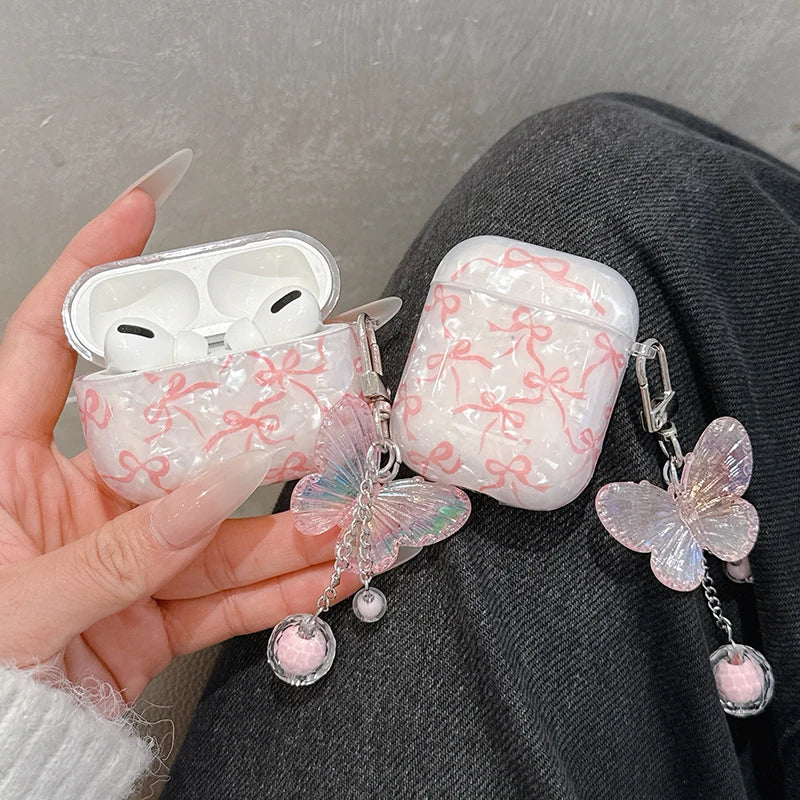 Pink Bow Airpods Case