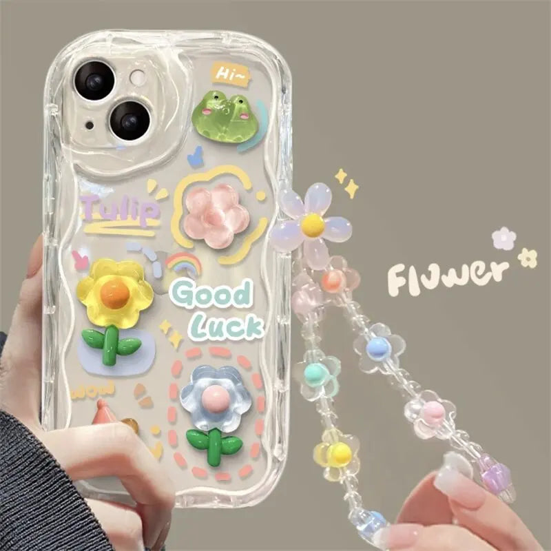 3D Cartoon Cute Flower Phone Case