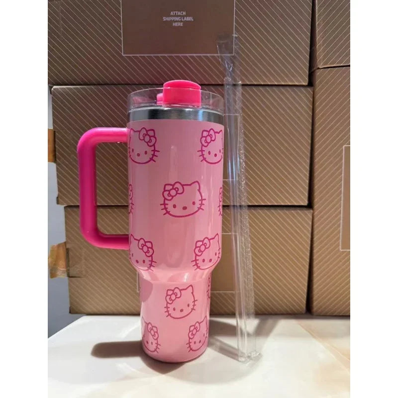 Kawaii Cup with Handle Straw Cup
