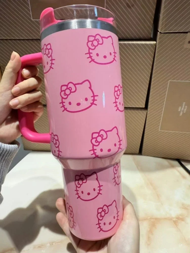 Kawaii Cup with Handle Straw Cup