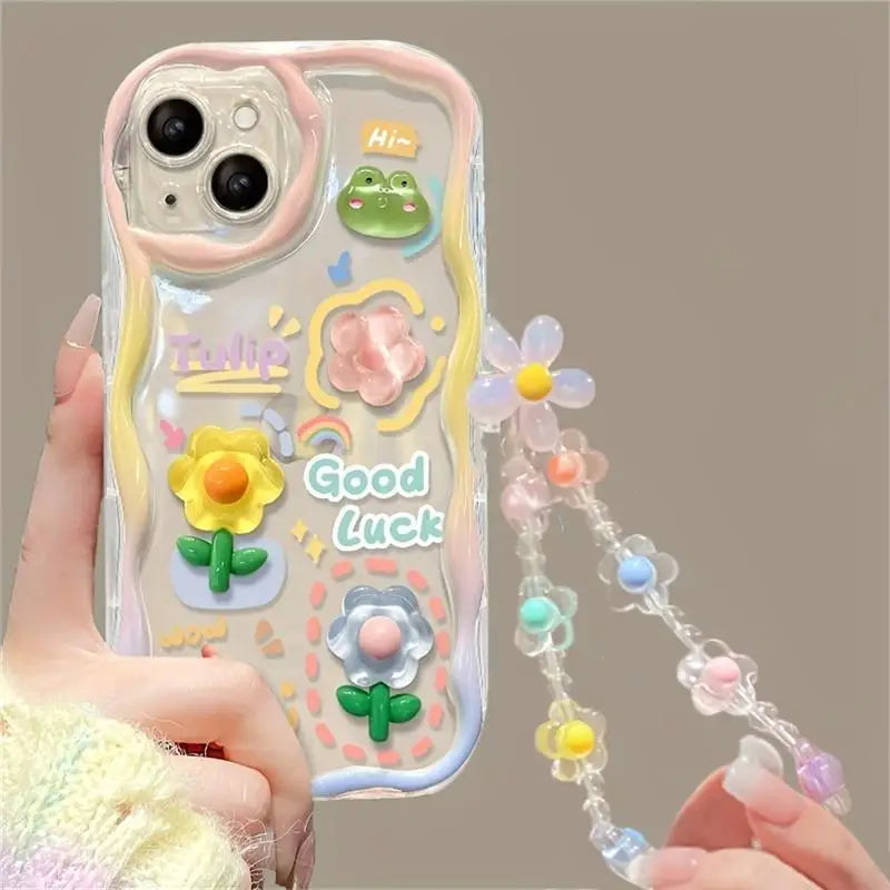 3D Cartoon Cute Flower Phone Case