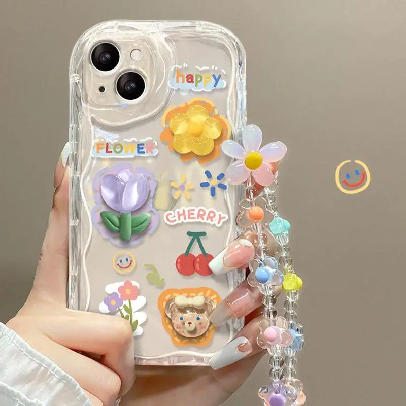 3D Cartoon Cute Flower Phone Case