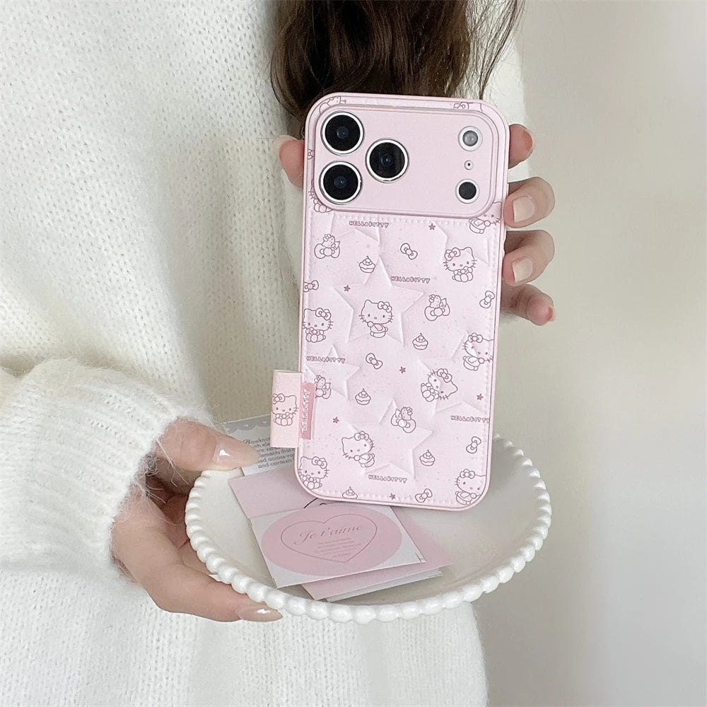Cute Pink 3D Leather Phone Case