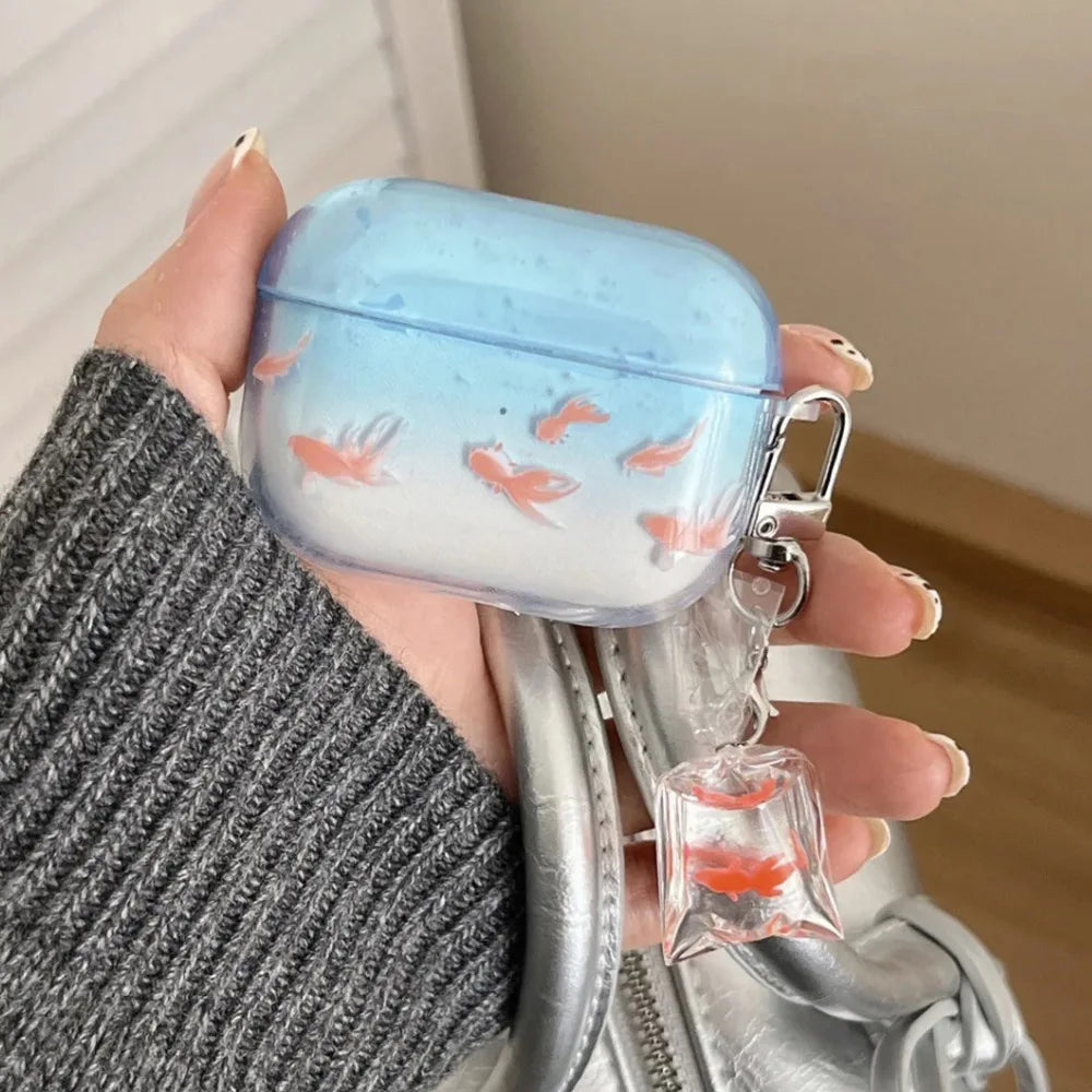 Goldfish Transparent Gradient Airpods Case