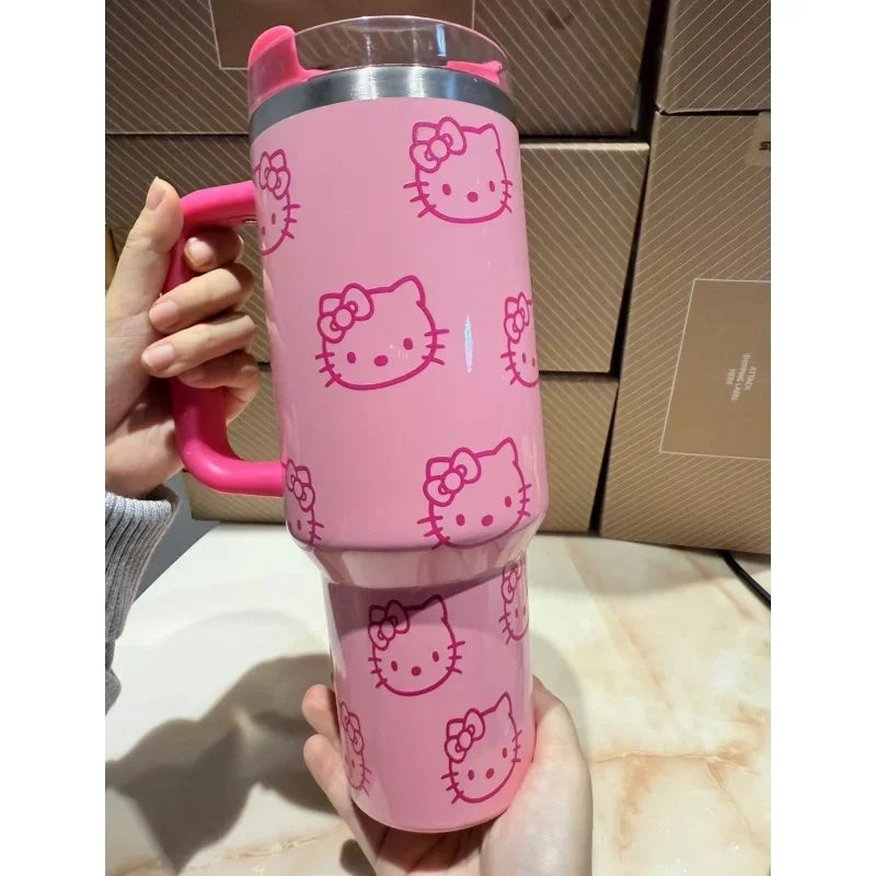 Kawaii Cup with Handle Straw Cup
