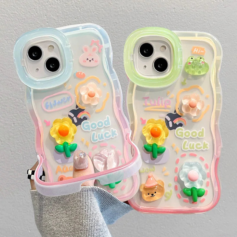 Flower Bracelet Chain Phone Holder Case