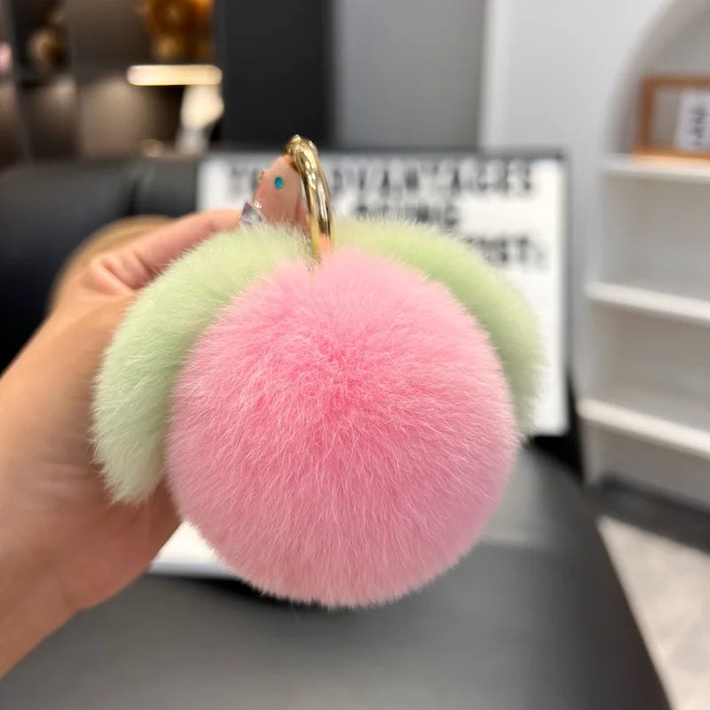 Fluffy Fruit Keychain