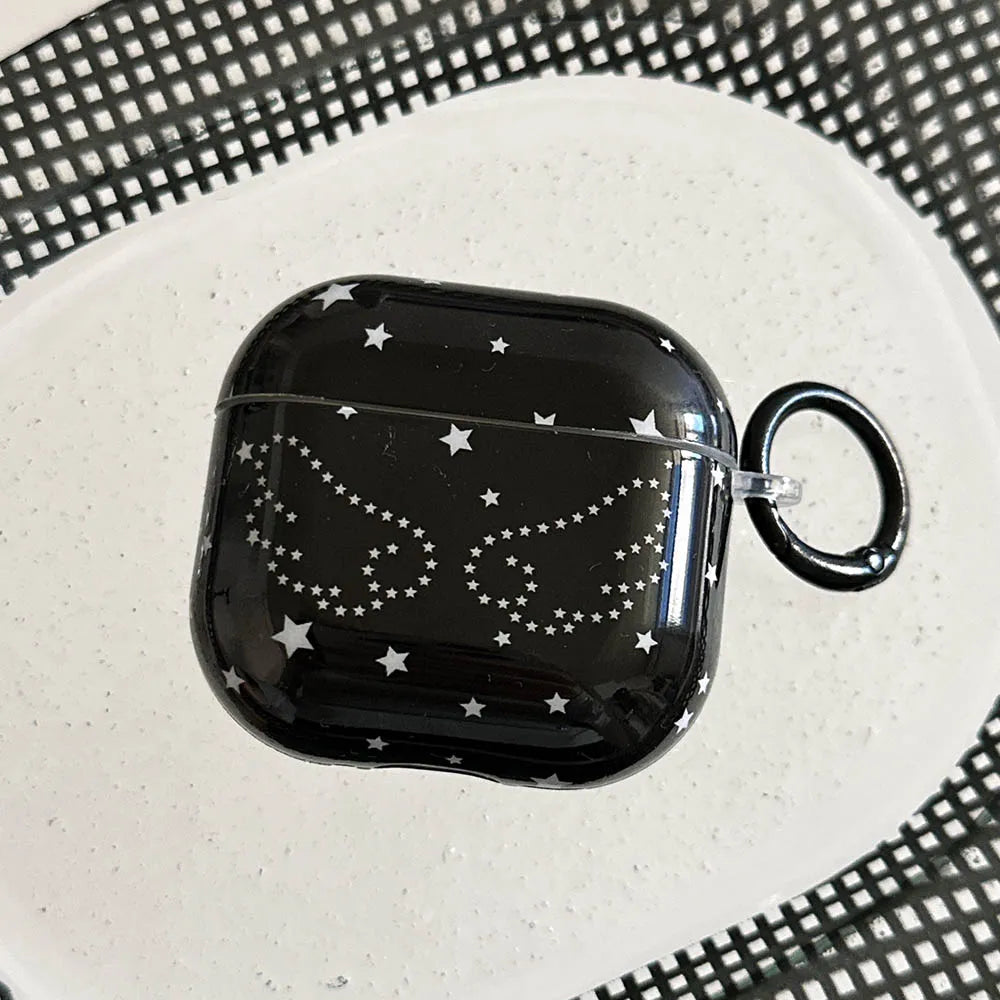 Black Angel Wings Airpods Case