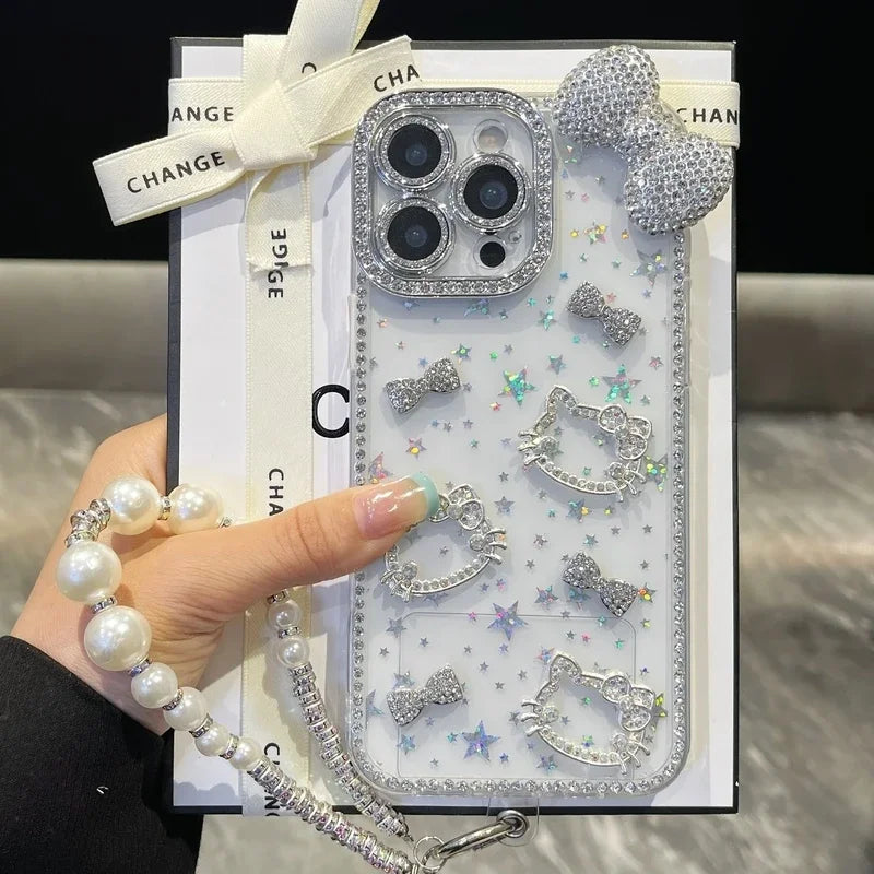 Silver Rhinestone Phone Case