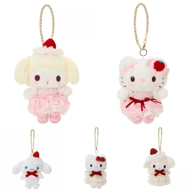 Strawberry Cake Sweetheart Plush Doll Pendant