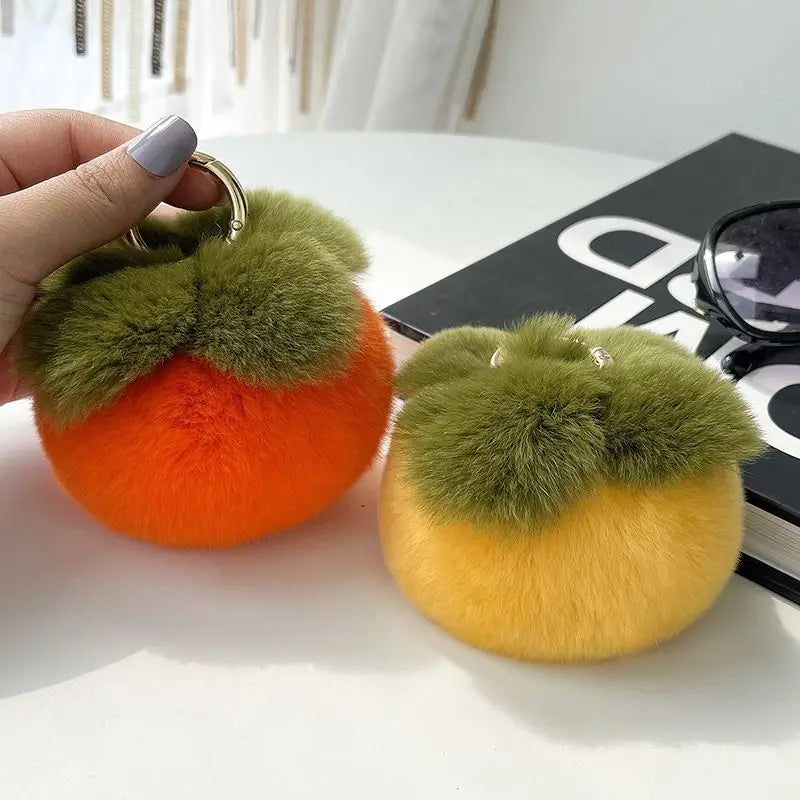 Fluffy Fruit Keychain