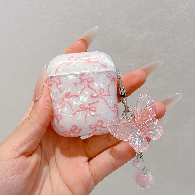 Pink Bow Airpods Case