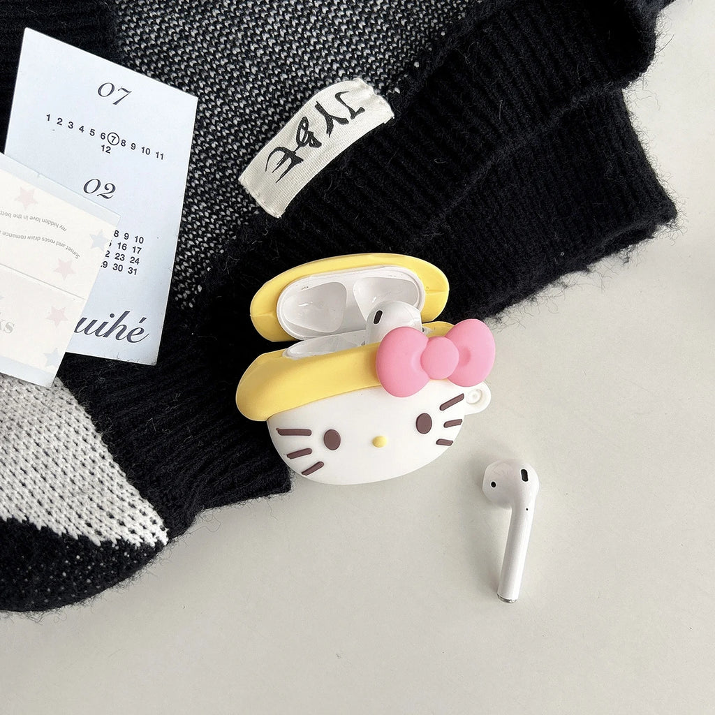 Kawaii Yellow Hat Airpods Case